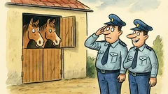 Vtip: Hlavní policajt: Dnes ty koně…