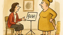 Vtip: Přijde maminka za učitelkou v hudebce