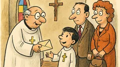 Vtip: Peníze z první komunie? Pyramida!