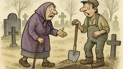 Vtip: Babička hledá hrob číslo 126