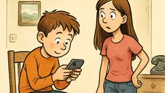 Vtip: Chlapec píše „Všechno nejlepší, Naty…“