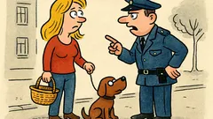 Vtip: Zastaví policista blondýnku se psem…