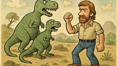 Vtip: Dinosauři naštvali Chucka Norrise jen jednou