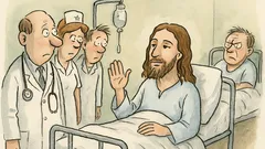 Vtip: Vizita u pacienta: „Jste Mesiáš?“