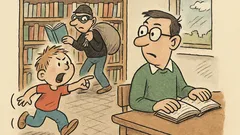 Vtip: Tatííí, v knihovně je zloděj!