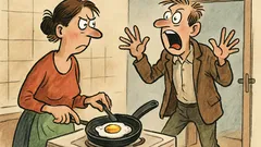 Vtip: Žena smaží volské oko, vtrhne muž