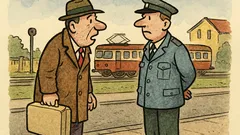 Vtip: Nezlobíte se? Hledám nádraží.