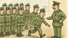 Vtip: Na nástupu: Kdo máte otce, vystoupit!