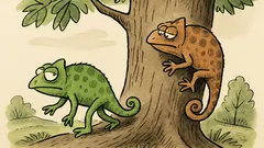 Vtip: Jeden chameleon říká druhému: Jdu pryč