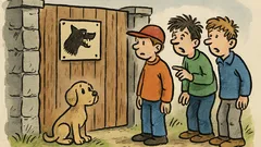 Vtip: Cedule „Pozor pes“ kvůli štěněti?