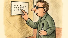 Vtip: „Nedotýkat se!“ v Braillově písmu…