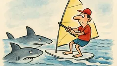 Vtip: V moři plavou dva žraloci…