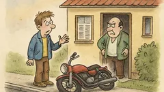 Vtip: Tati, vyzkoušel jsem tvoji novou motorku…