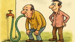 Vtip: Dva žízniví blázni u hadice