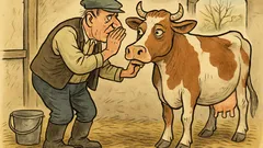 Vtip: Dva statkáři se hádají o mléko