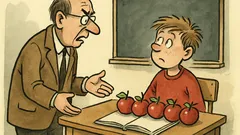 Vtip: Učitel: Máš šest jablek, dáš tři?