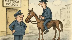 Vtip: Šetří se všude, policie má koně