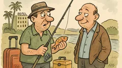 Vtip: Rybář na Kanárech chytil jednu rybku