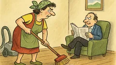 Vtip: A to uklízíš doma sama?