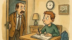 Vtip: Tatínek přijde domů, syn na angličtinu…