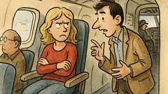 Vtip: Blondýnka v letadle u okna