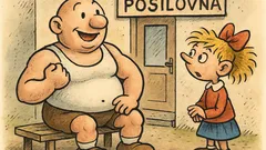 Vtip: Hurvínek chodil rok do posilovny…