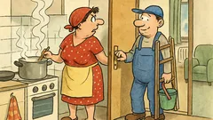 Vtip: Pán v montérkách zazvoní potřetí...