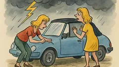 Vtip: Vystoupí dvě blondýnky z auta…