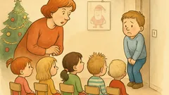 Vtip: Ve školce k Vánocům, Pepíček překvapí