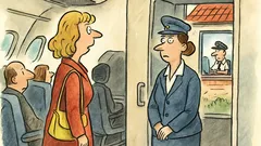 Vtip: Žena nastoupí do letadla…