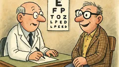Vtip: „Jak se cítíte v nových brýlích?“
