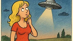 Vtip: Co má společného UFO a blondýnka?