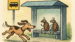 Vtip: Dvě blechy na zastávce čekají…