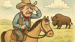 Vtip: Jedu prérií a… bizon nikde