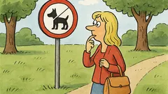 Vtip: Blondýna jde parkem a vidí značku