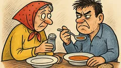 Vtip: Babička u oběda opatrně zjišťuje…