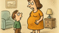 Vtip: Maminko, co to nosíš v bříšku?