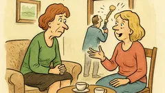 Vtip: Když manžel odešel, ozvala se rána