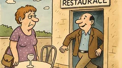 Vtip: V restauraci na terasu přijde manželský pár