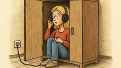 Vtip: Co dělá blondýna zavřená ve skříni?
