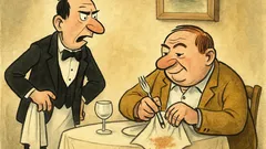 Vtip: Číšník načapá hosta u ubrusu