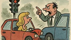 Vtip: Na semaforu blondýna nabourá…