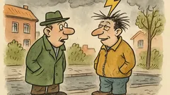 Vtip: Muž potká kamaráda: „Uhodil tě blesk?“