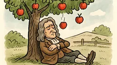 Vtip: Newton usnul pod jabloní…