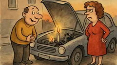 Vtip: Jé, to je romantika – svíčky...