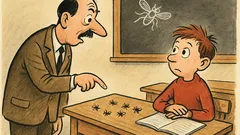 Vtip: Nováku, na lavici je sedm much…