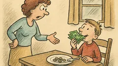 Vtip: Pepíčku, proč jsi snědl ty peníze?