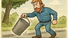 Vtip: Chuck Norris vysype prázdný koš