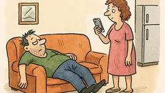 Vtip: Manželé leží na gauči…