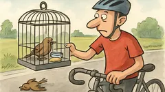 Vtip: Letí vrabec a napálí do cyklisty